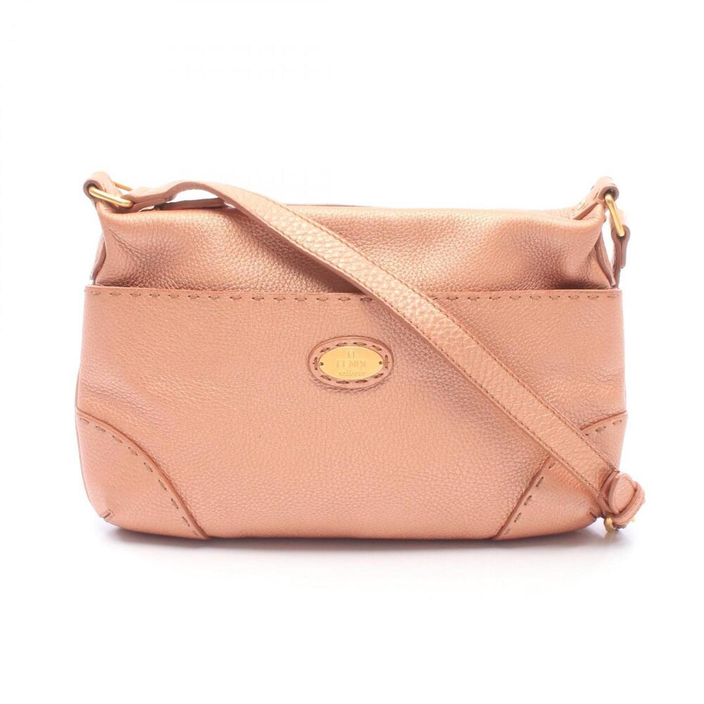 Fendi Selleria Shoulder Bag/Handbag, Leather, Women's, Pink